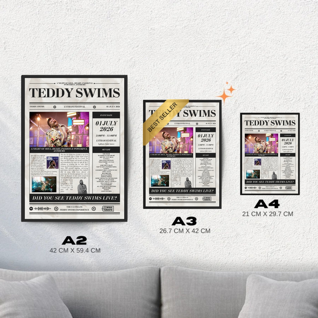 YUNGBLUD - Póster de concierto personalizado estilo periódico
