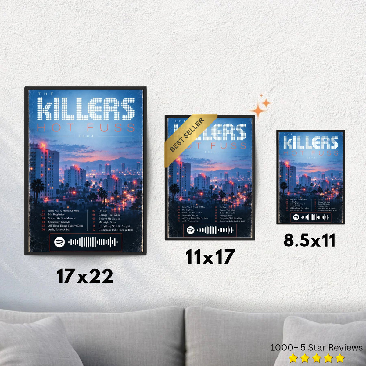 Hot Fuss - The Killers Inspired Album Poster - USA
