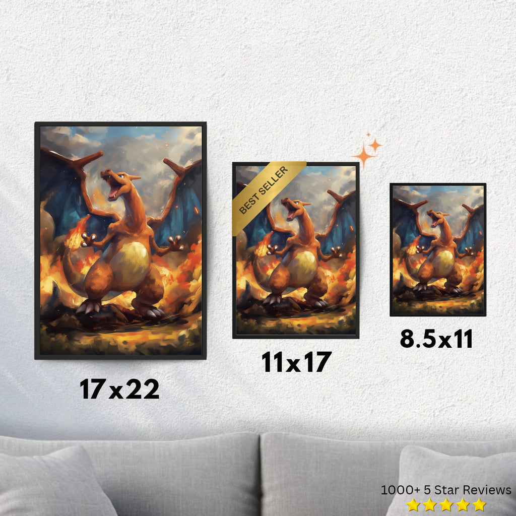 Charizard - Pokemon Inspired Album Poster - USA