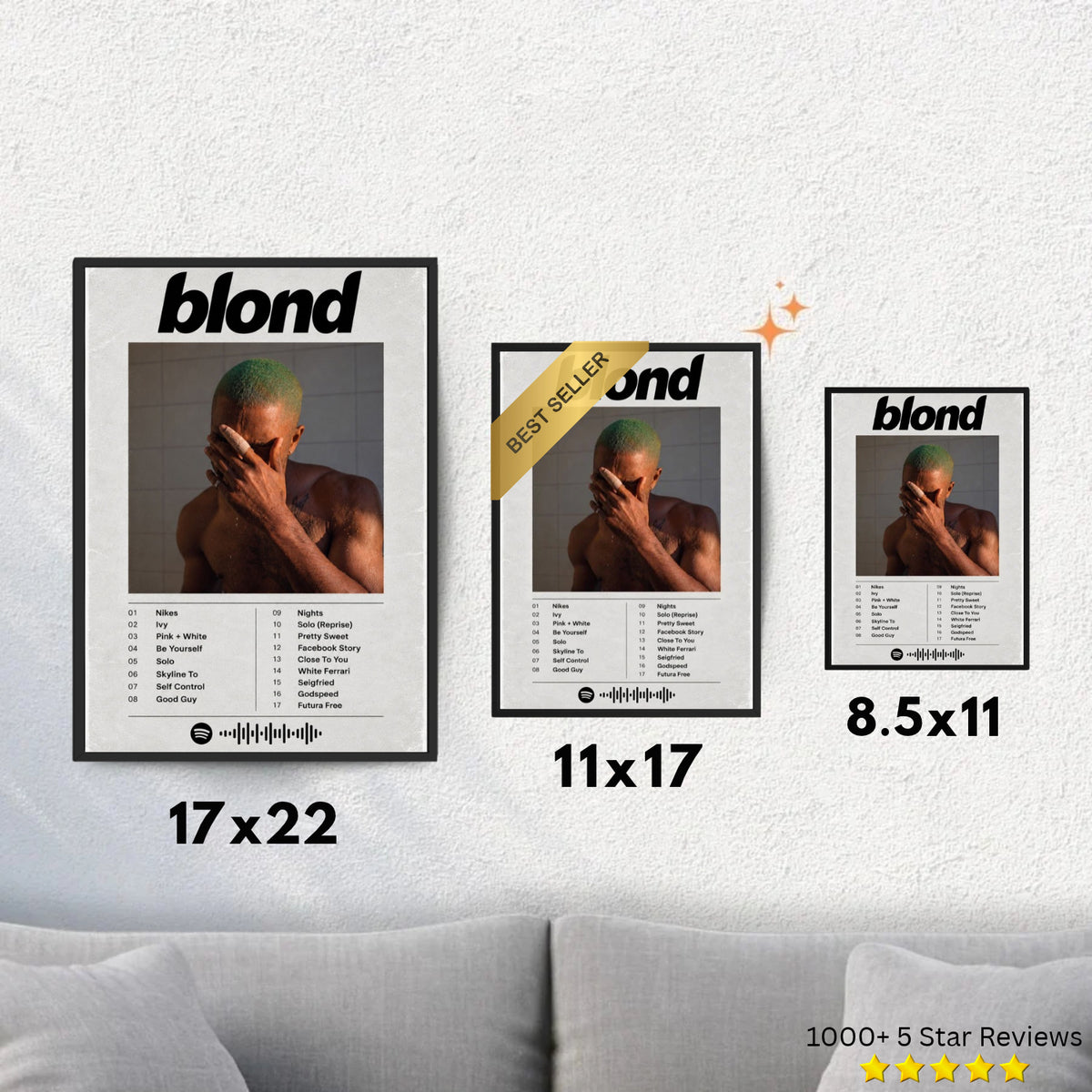 Blonde - Frank Ocean Inspired Album Poster - USA