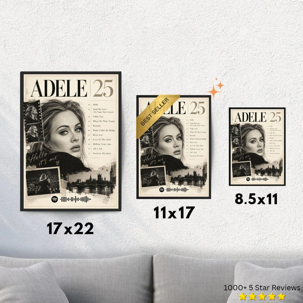 25 - Adele Inspired Album Poster - USA