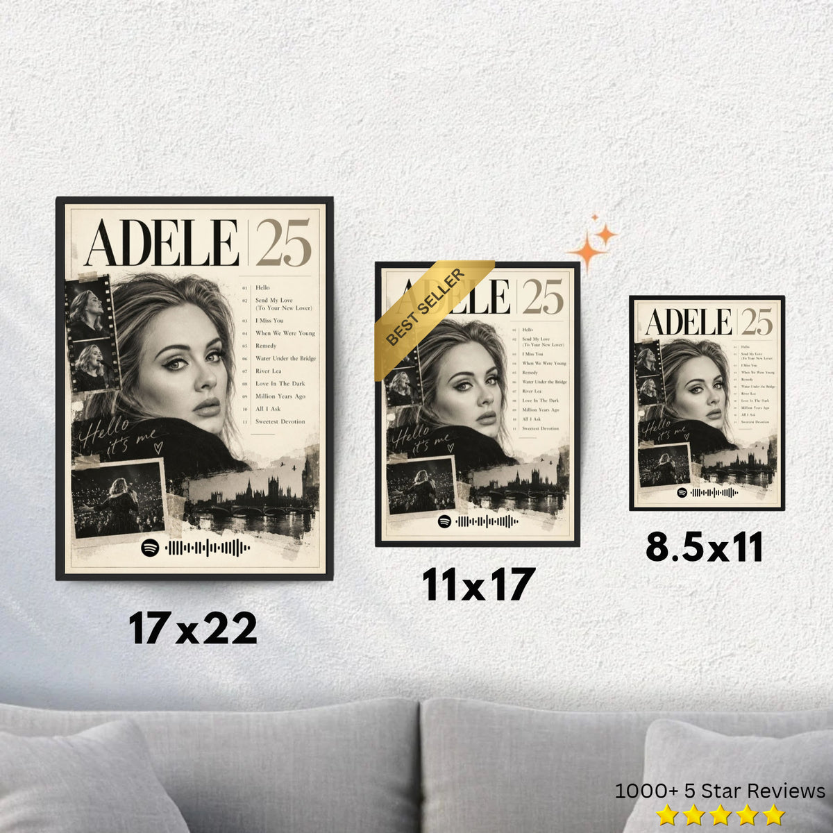 25 - Adele Inspired Album Poster - USA