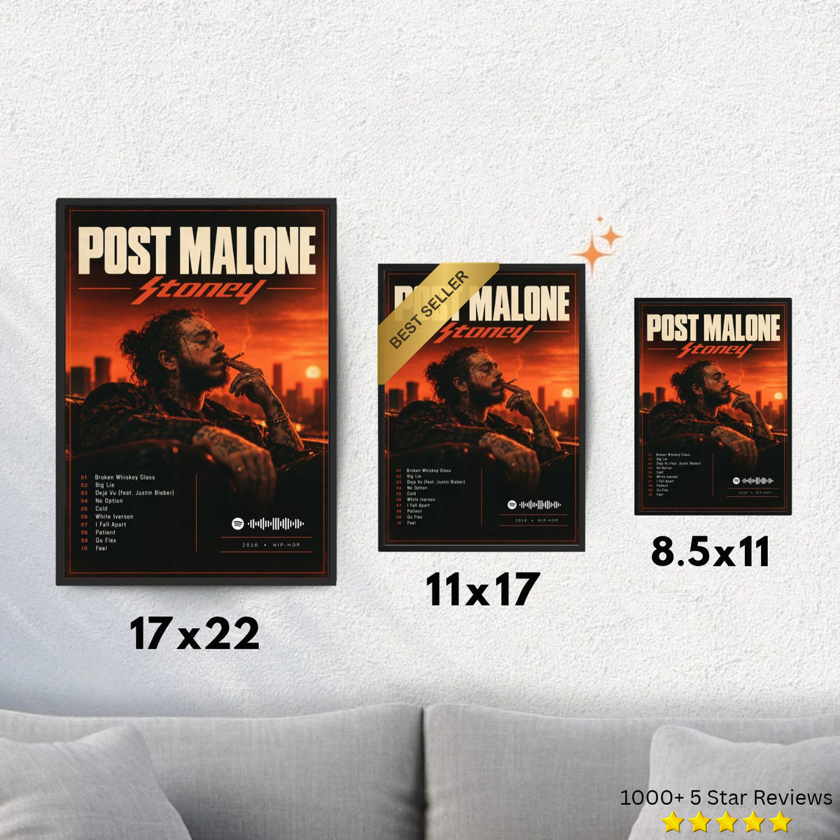Stoney - Post Malone Inspired Album Poster - USA