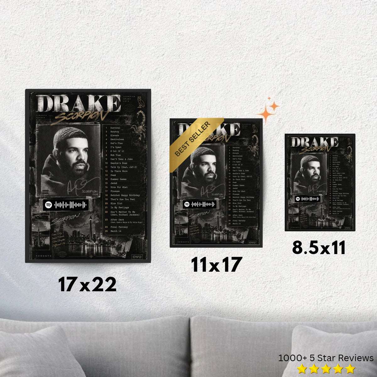 Scorpion - Drake Inspired Album Poster - USA