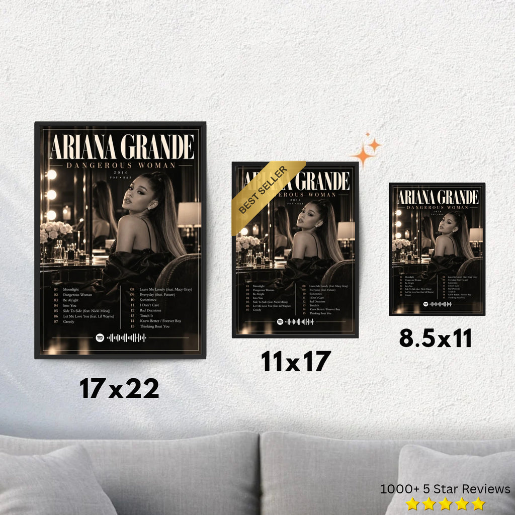 Dangerous Woman - Ariana Grande Inspired Album Poster - USA