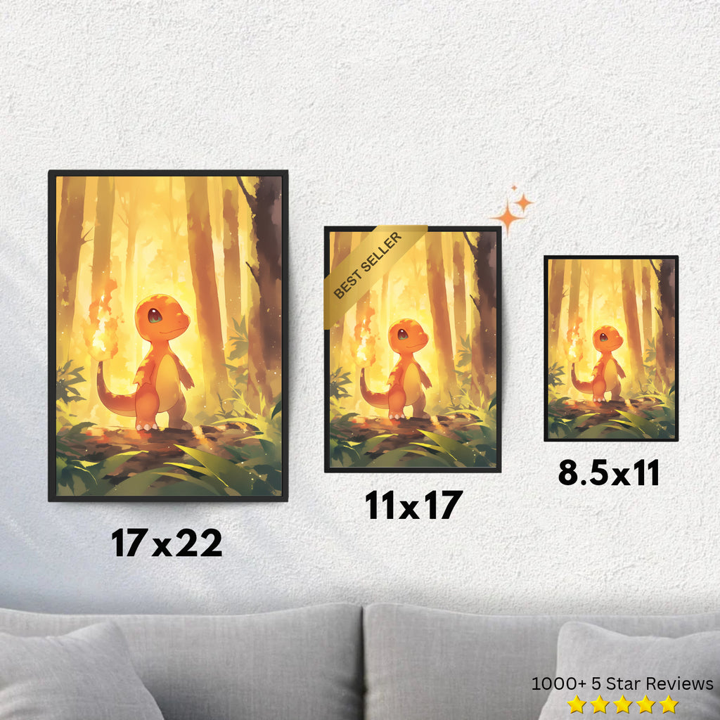 Charmander - Pokemon Inspired Album Poster - USA