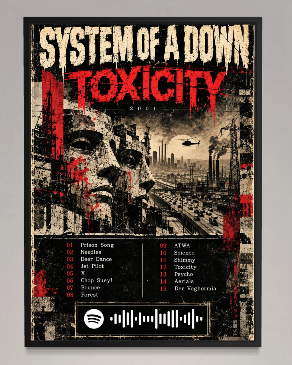 Toxicity - System of a Down Inspired Album Poster