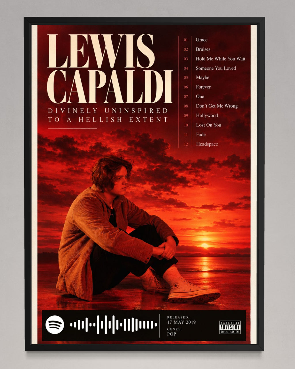 Divinely Uninspired to a Hellish Extent - Lewis Capaldi Inspired Album Poster - USA