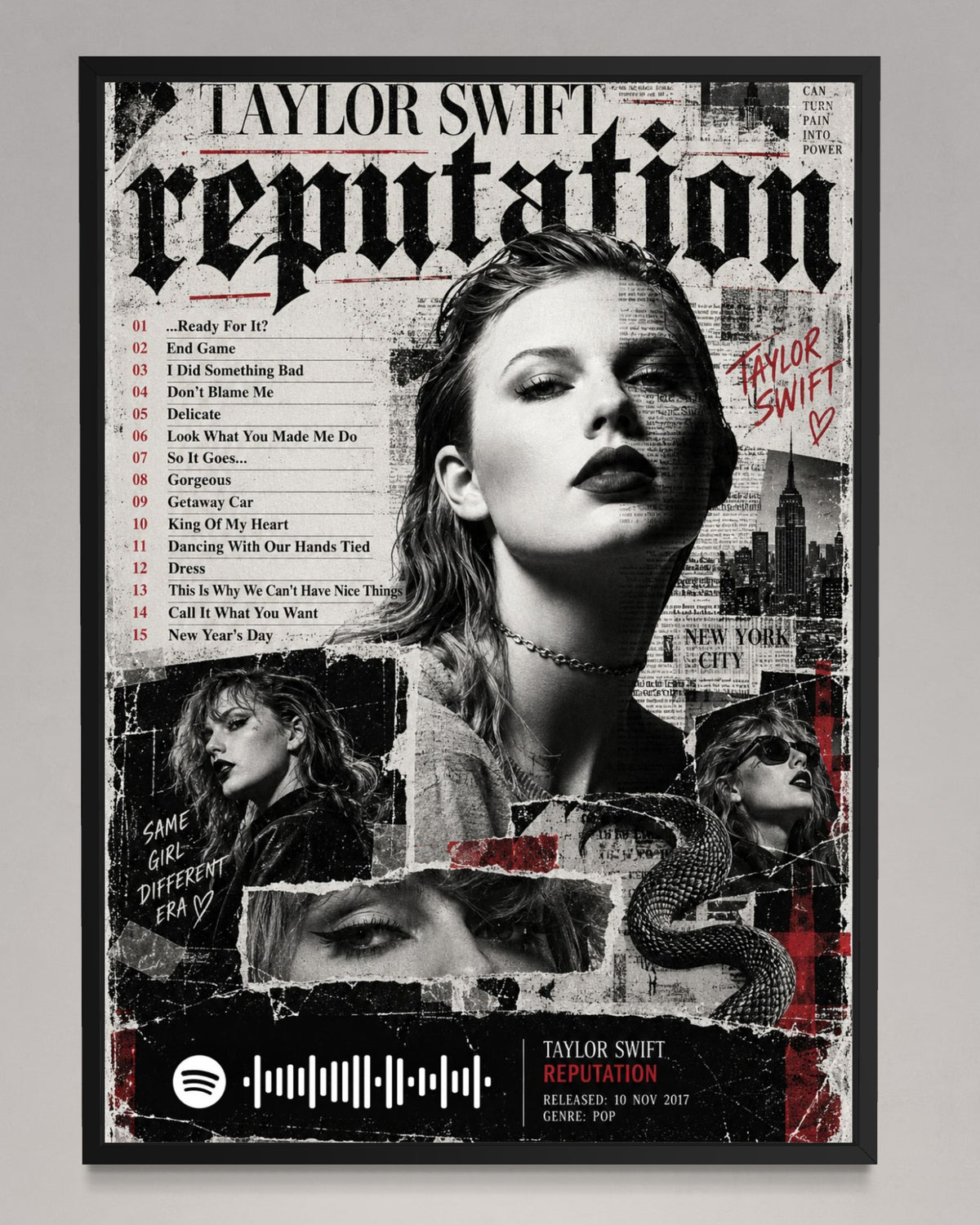 reputation - Taylor Swift Inspired Album Poster