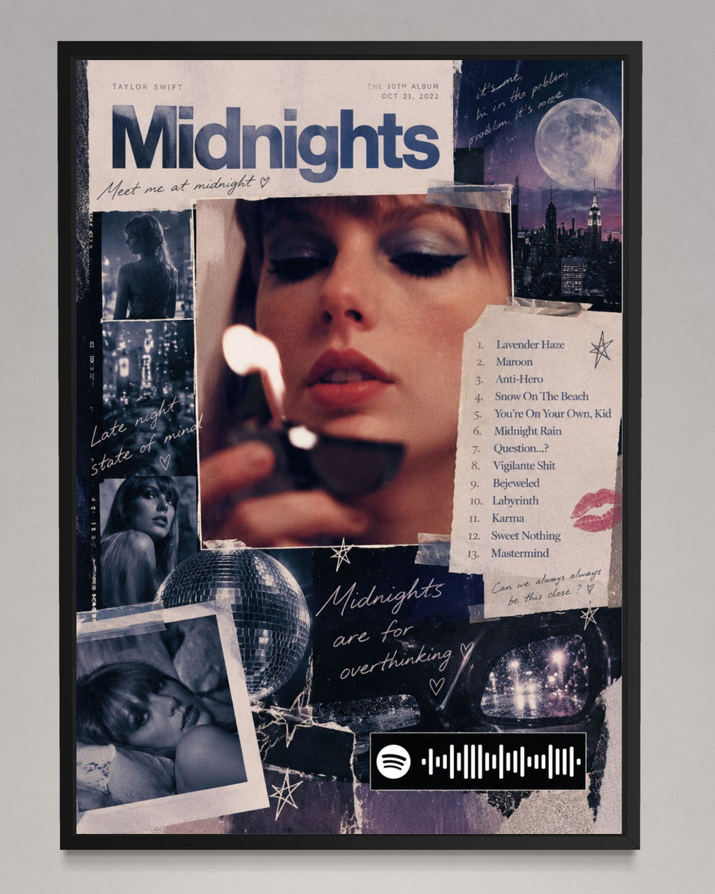 Midnights - Taylor Swift Inspired Album Poster