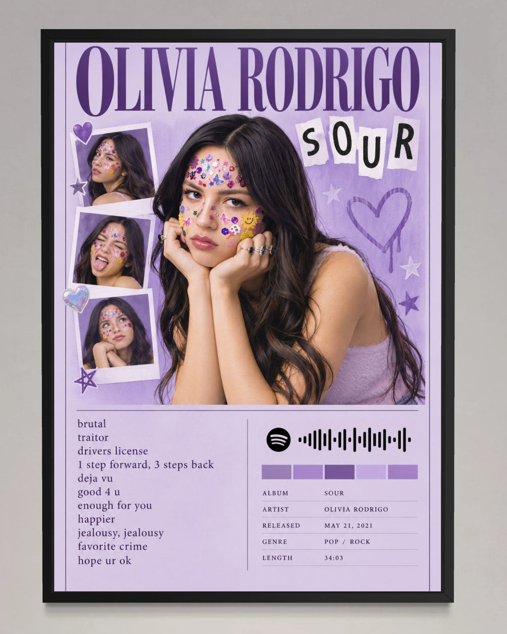 SOUR - Olivia Rodrigo Inspired Album Poster
