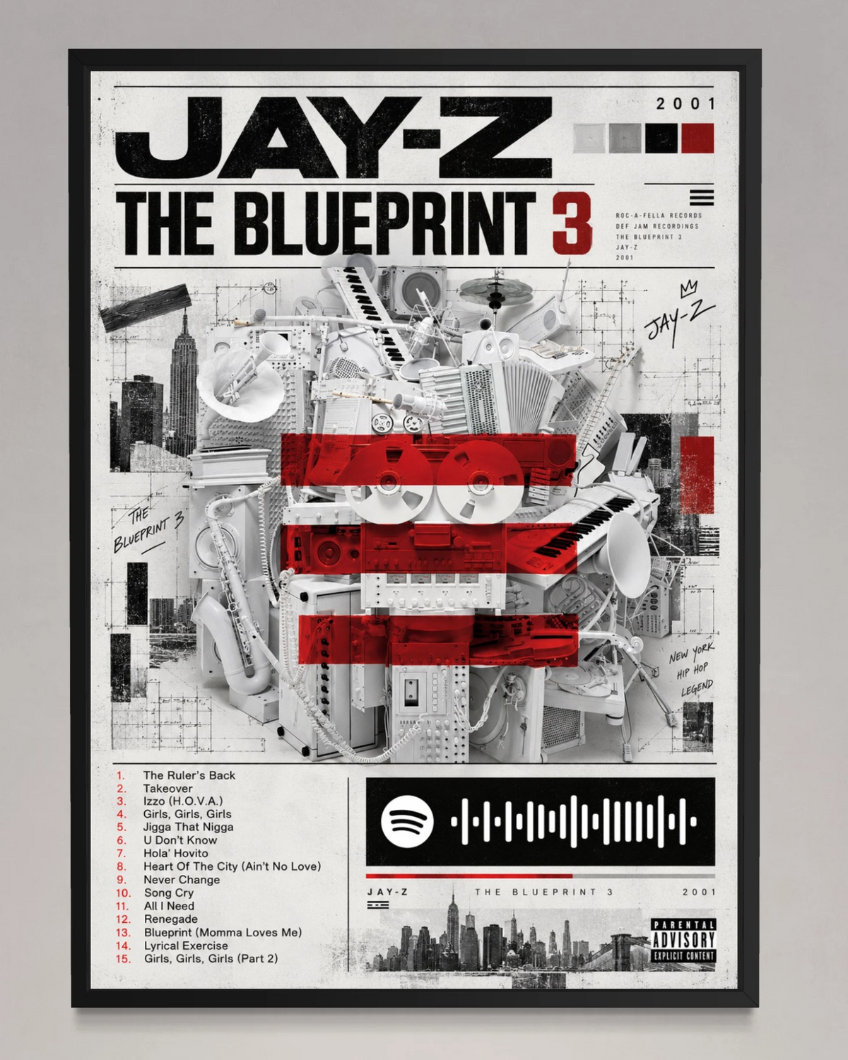 The Blueprint - Jay-Z Inspired Album Poster