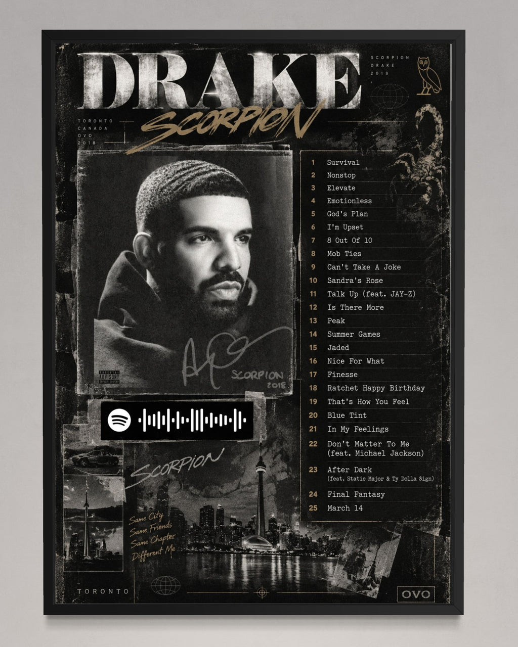 Scorpion - Drake Inspired Album Poster