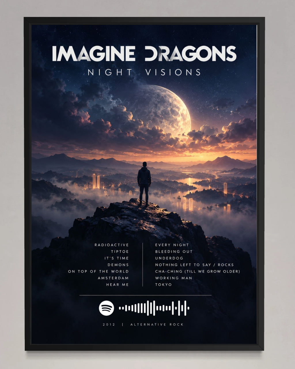 Night Visions - Imagine Dragons Inspired Album Poster - USA