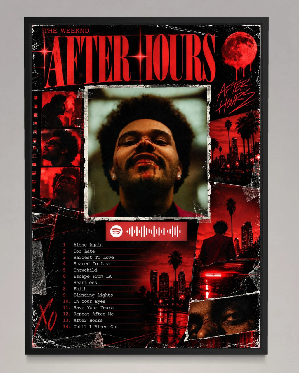After Hours - The Weeknd Inspired Album Poster