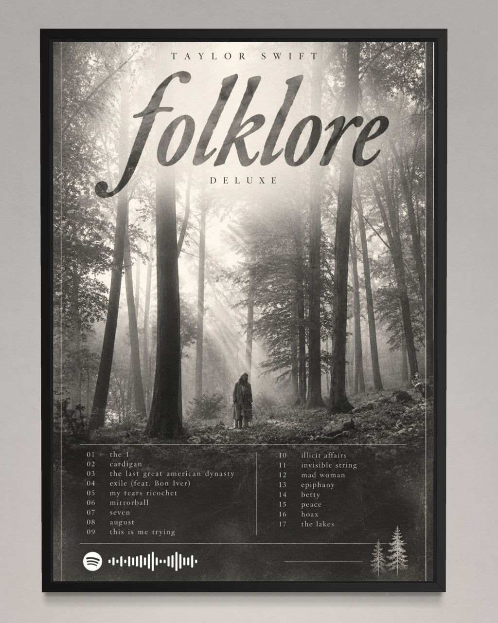folklore - Taylor Swift Inspired Album Poster - USA