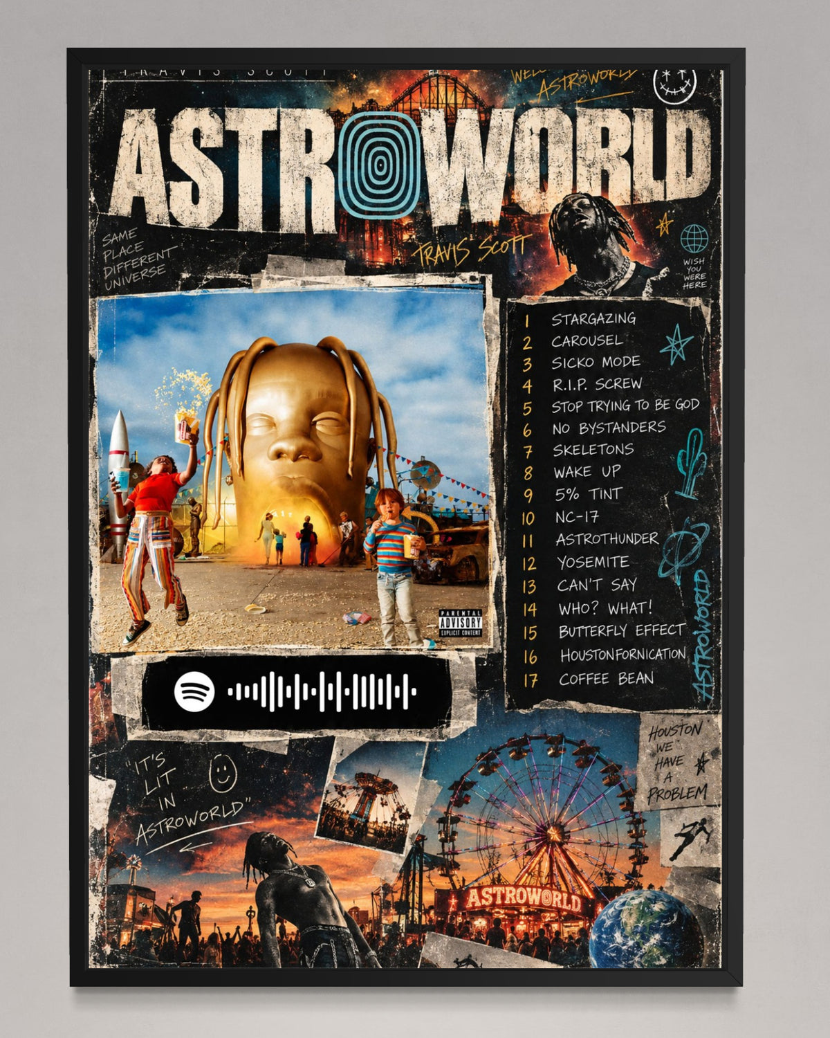 ASTROWORLD - Travis Scott Inspired Album Poster