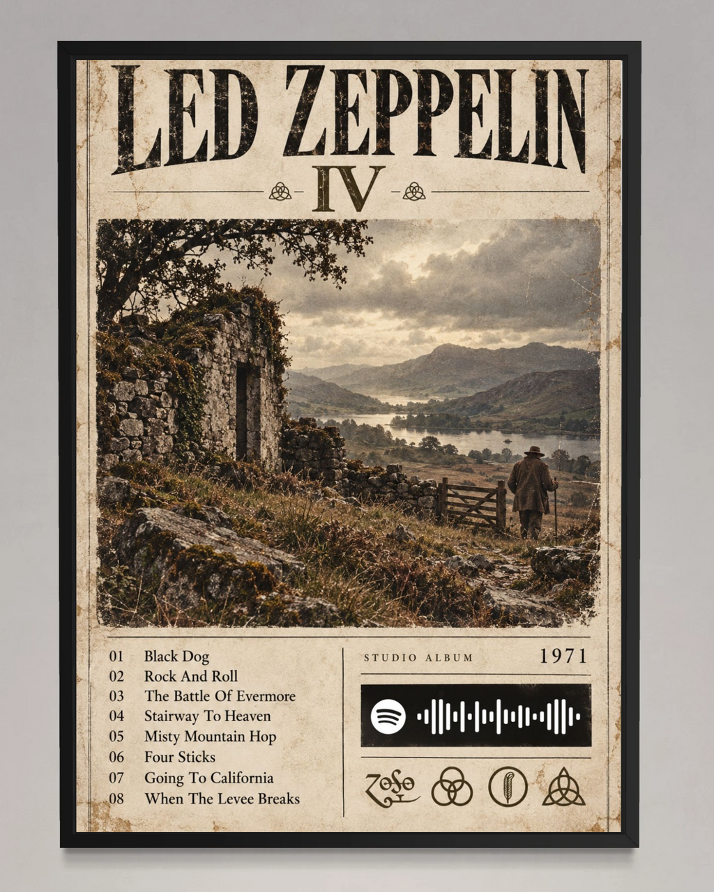 Led Zeppelin IV - Led Zeppelin Inspired Album Poster