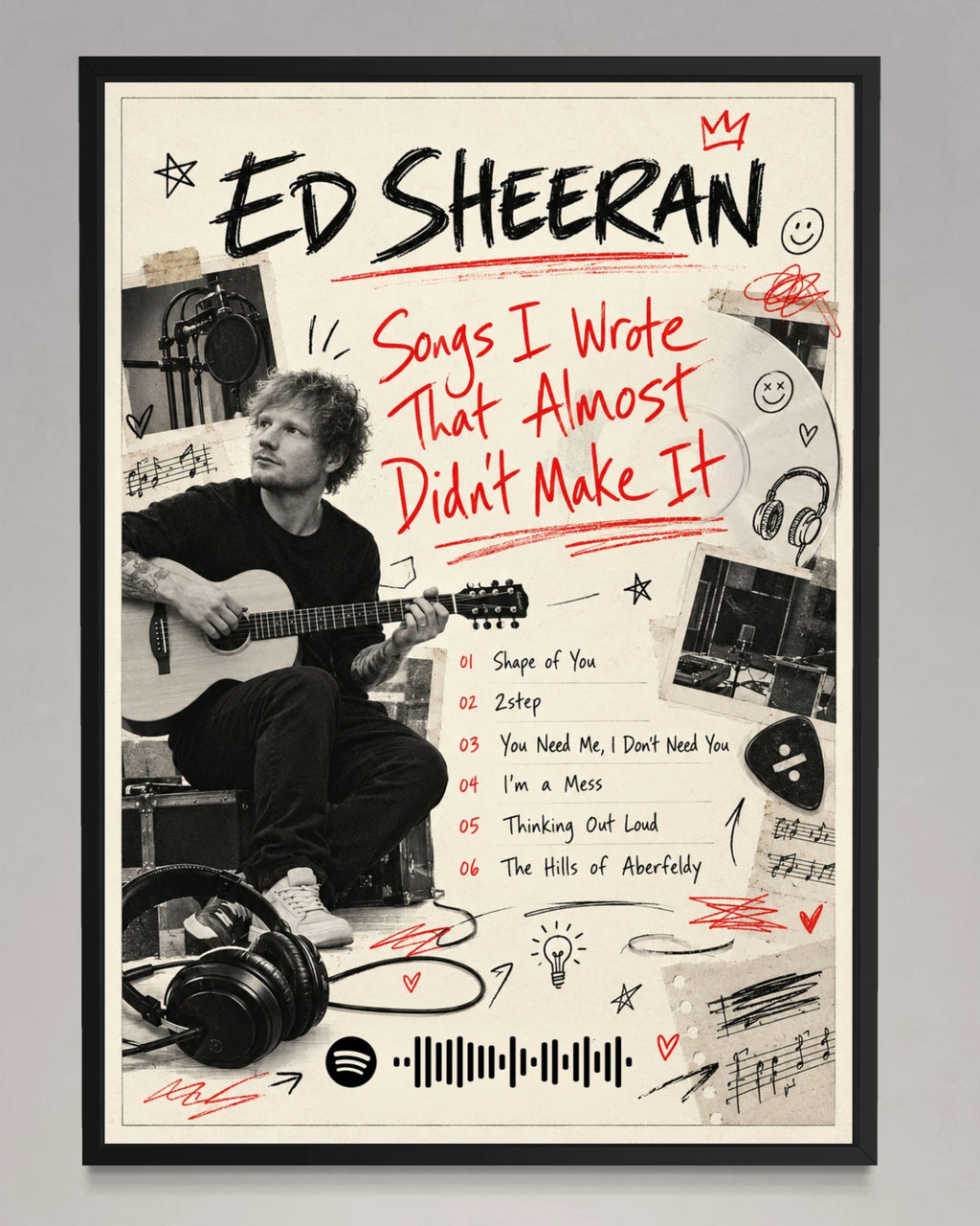 songs I wrote that almost didn't make it - Ed Sheeran Inspired Album Poster