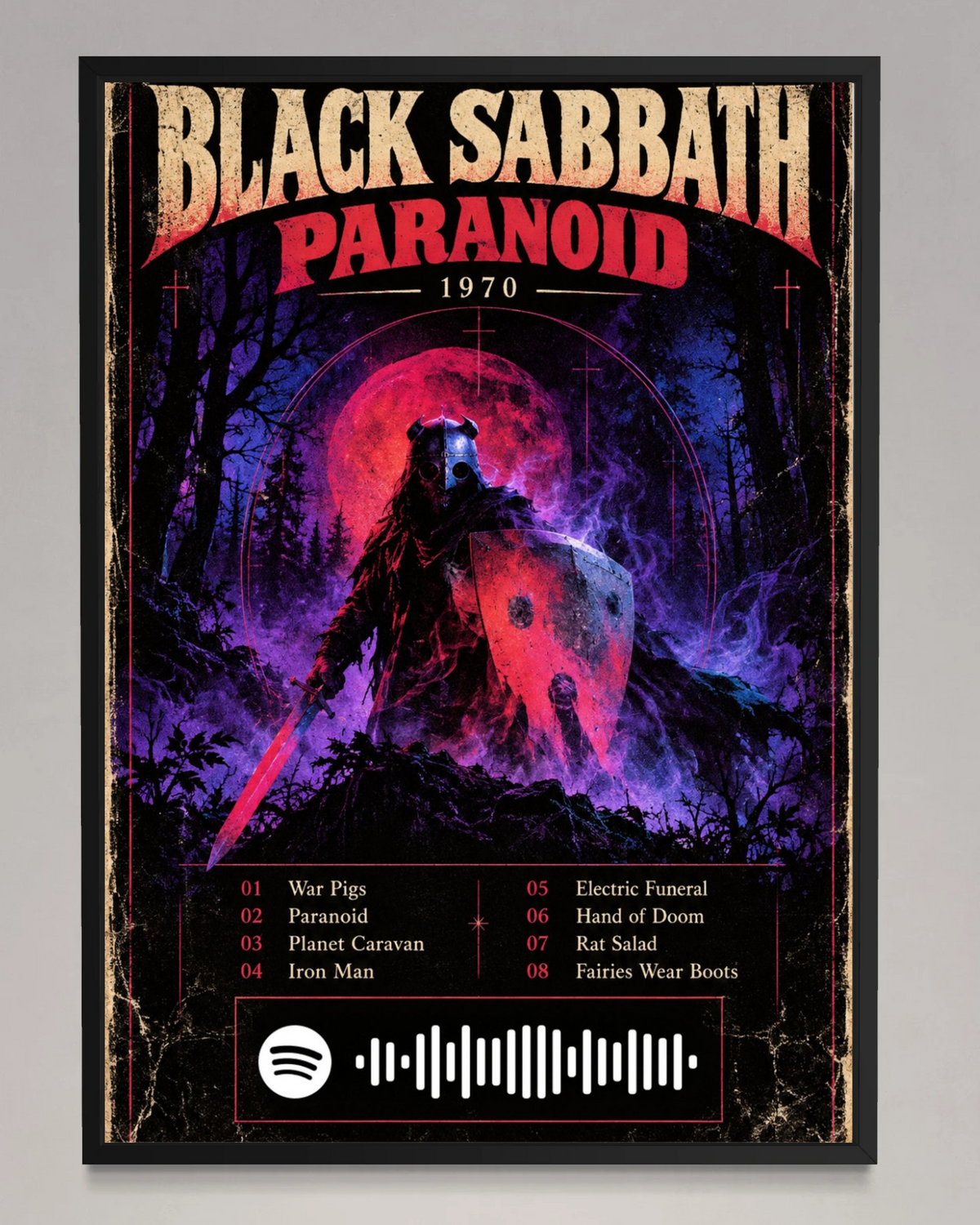 Paranoid - Black Sabbath Inspired Album Poster