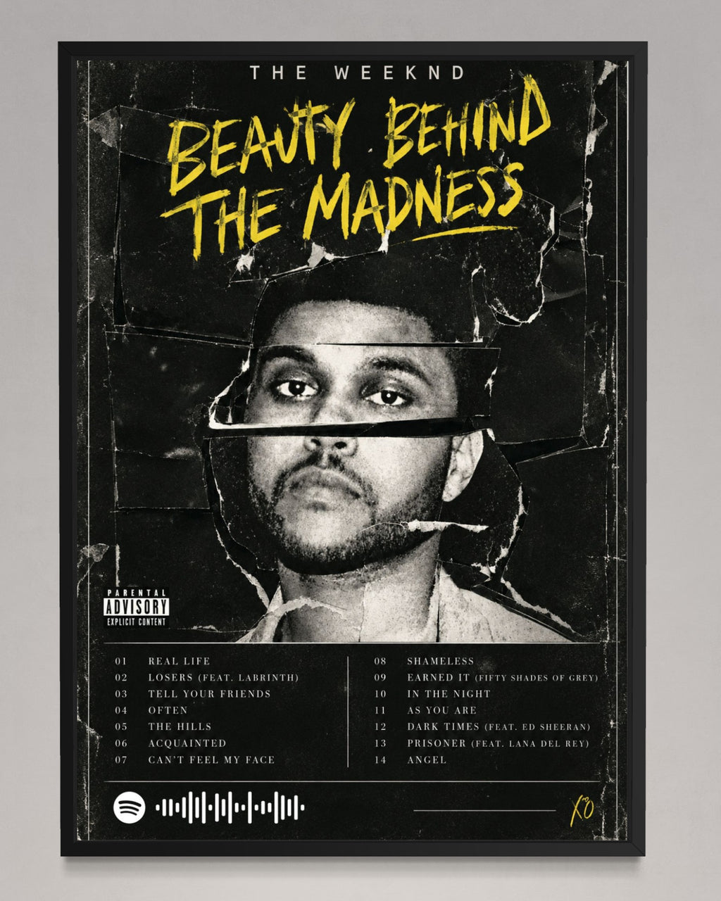 Beauty Behind the Madness - The Weeknd Inspired Album Poster - USA