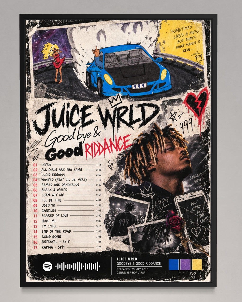 Goodbye & Good Riddance - Juice WRLD Inspired Album Poster
