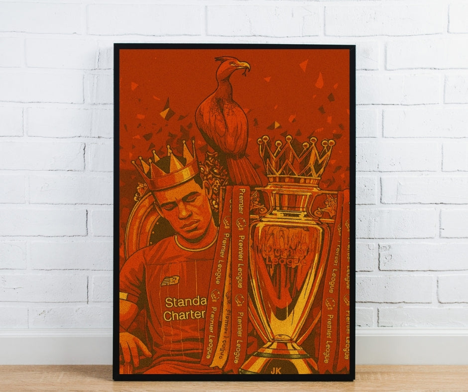 Virgil Van Dijk Premier League Champion Poster - Liverpool FC