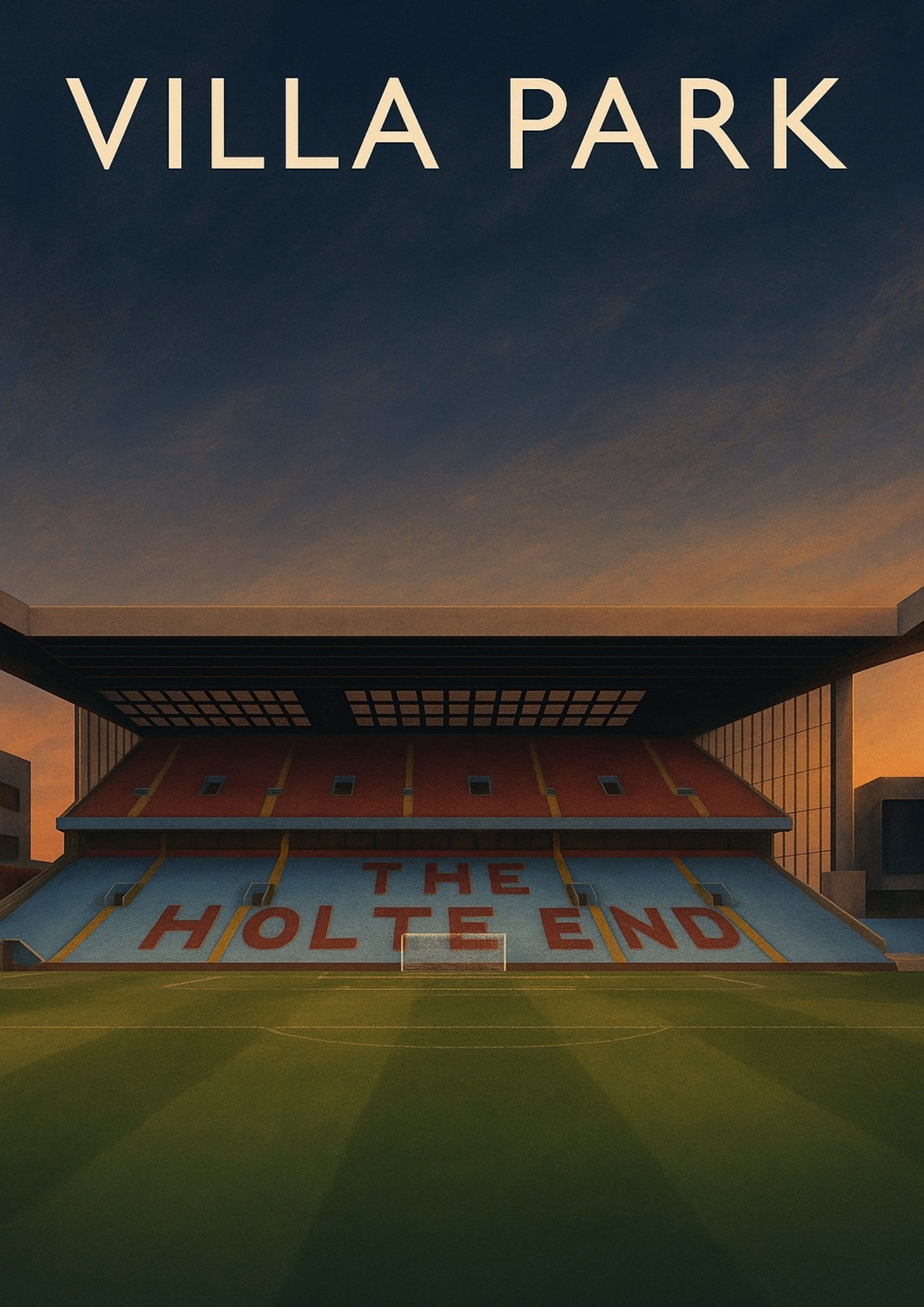 Villa Park The Holte End – Aston Villa Inspired Stadium Wall Art