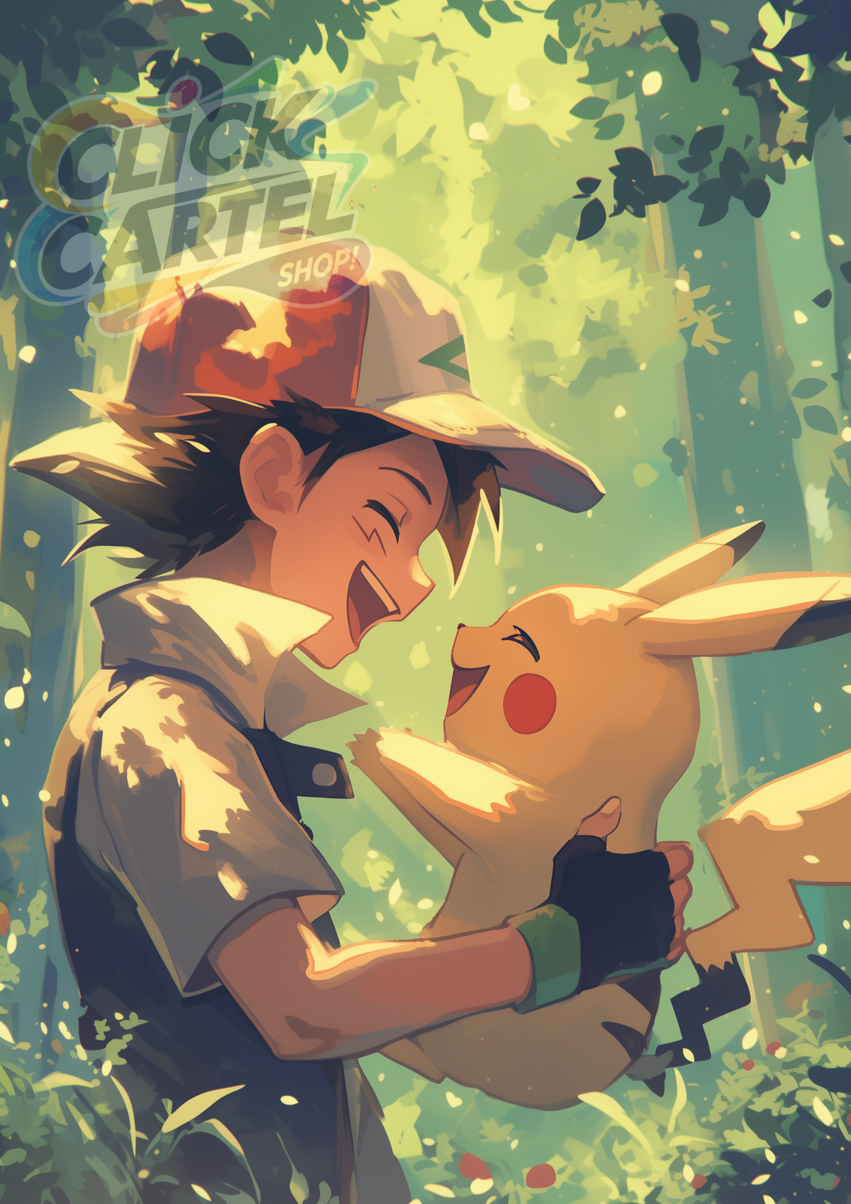 Ash & Pikachu Best Friends - Pokemon Inspired Album Poster