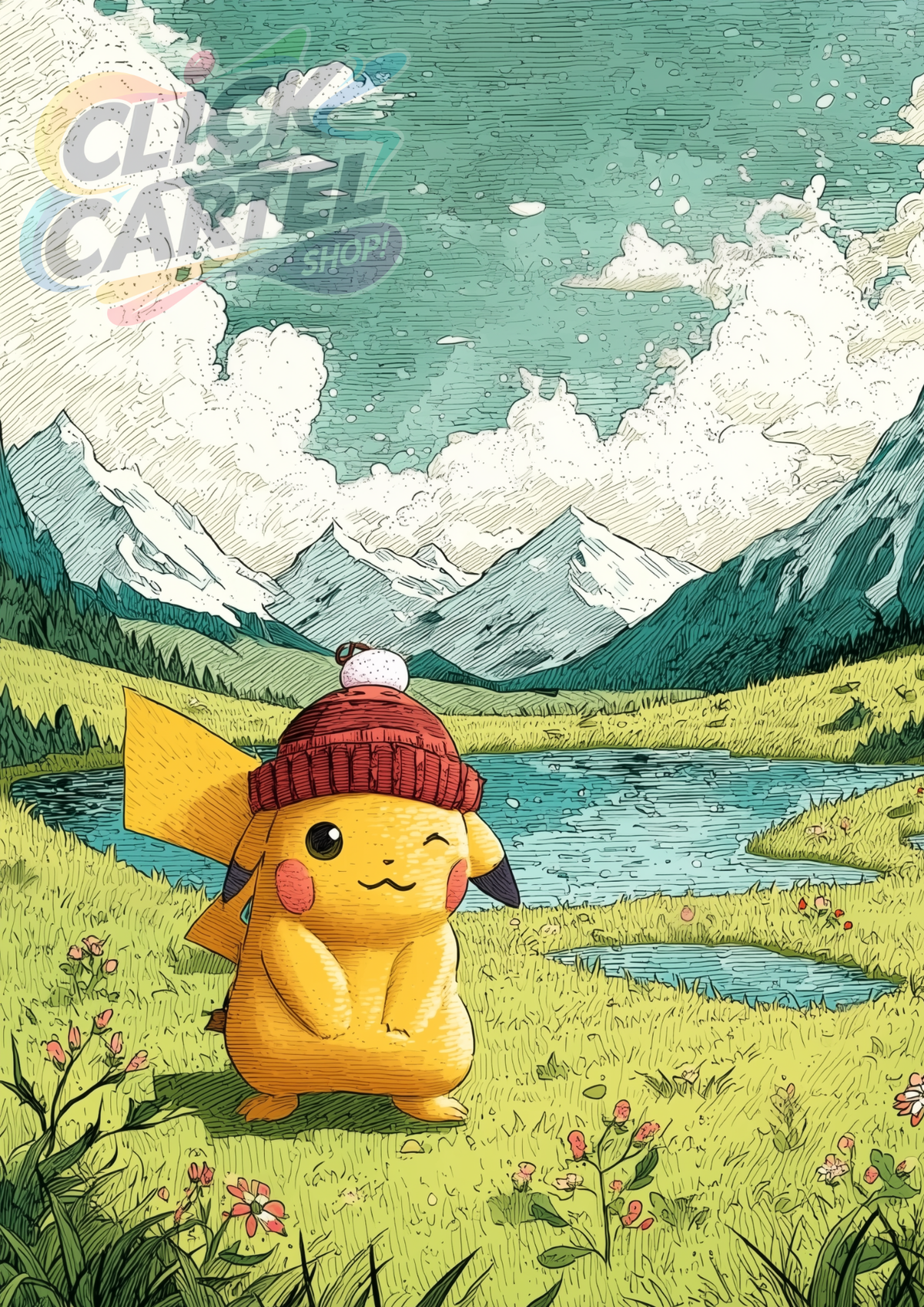 Pikachu - Pokemon Inspired Album Poster