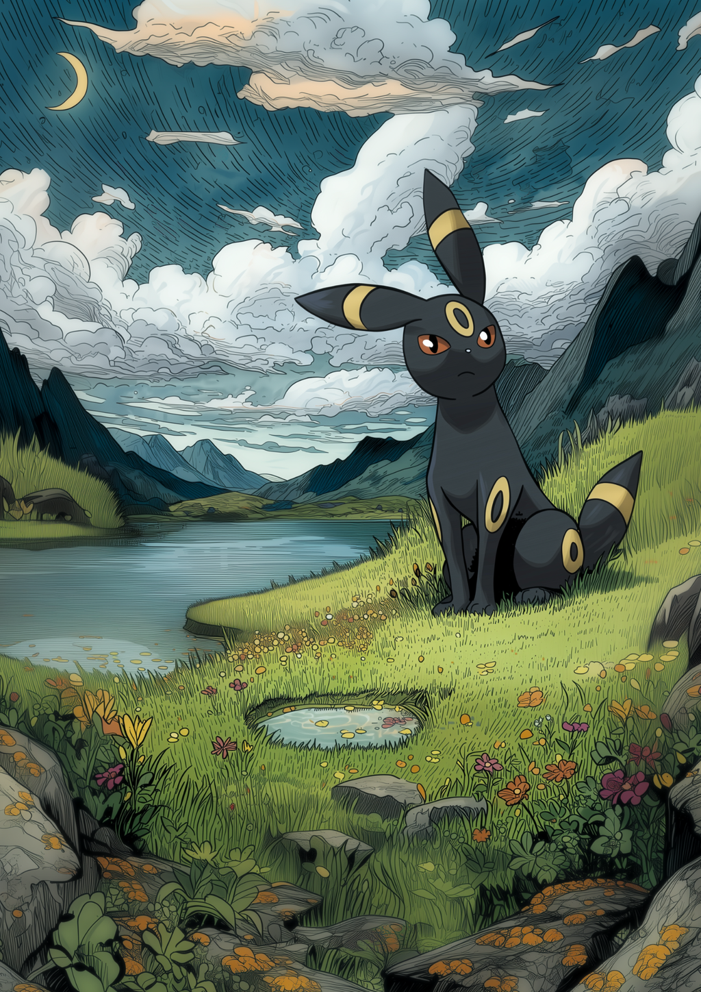 Umbreon - Pokemon Inspired Album Poster