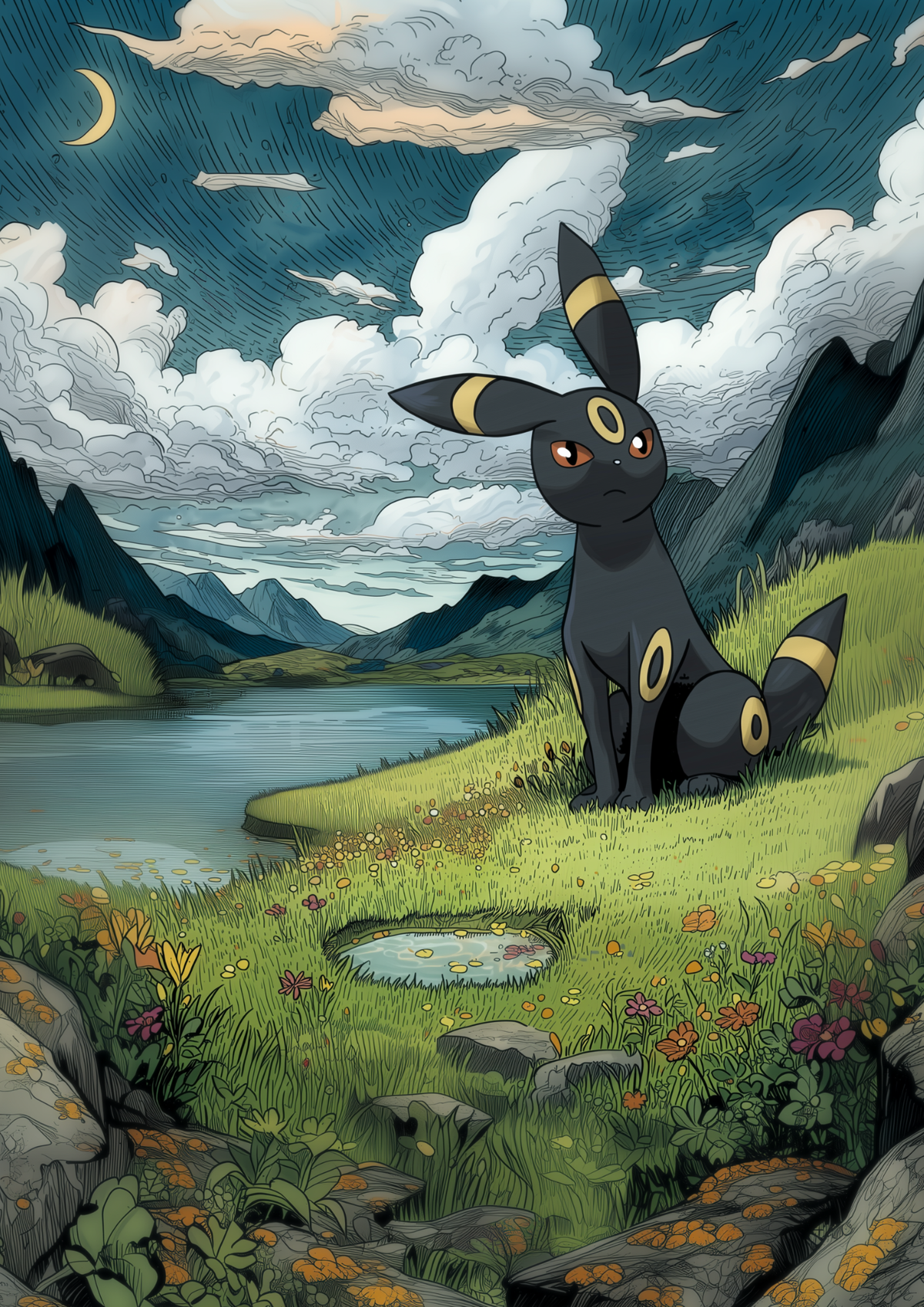 Umbreon - Pokemon Inspired Album Poster