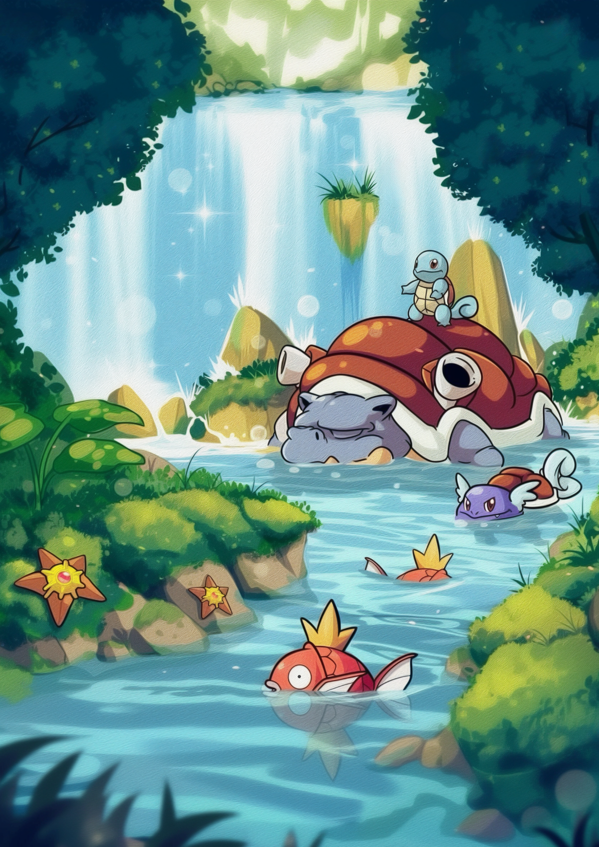 Team Water - Pokemon Inspired Album Poster