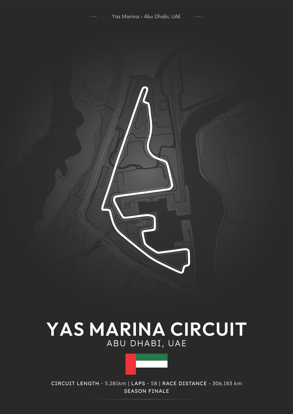 Abu Dhabi Circuit Poster - Formula 1 Inspired Print