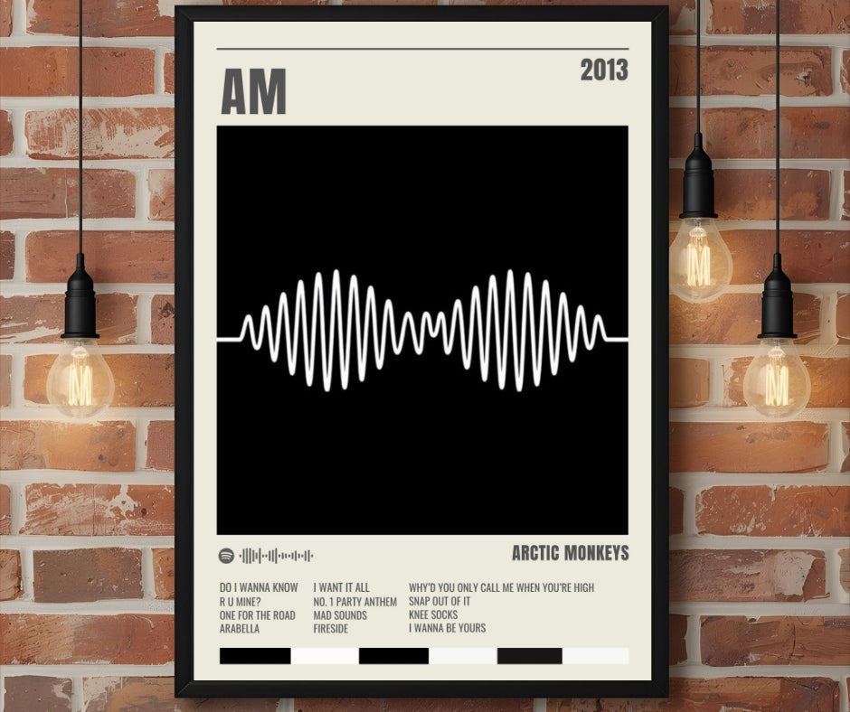 AM - Arctic Monkeys Inspired Album Track Poster