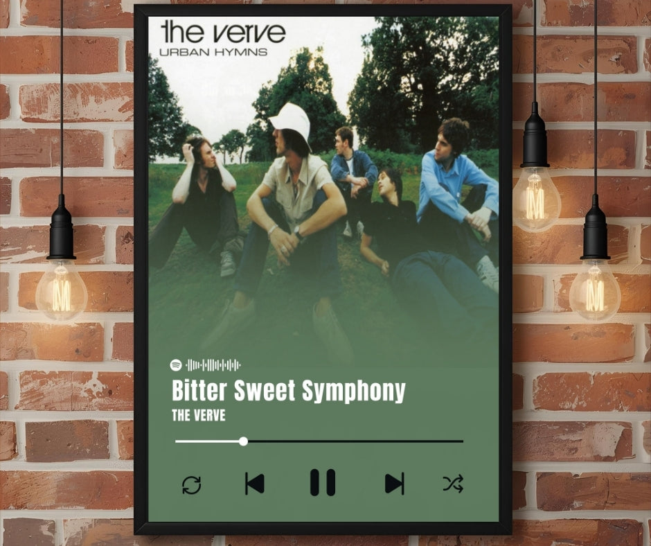 Bitter Sweet Symphony Song Poster - The Verve Inspired Print