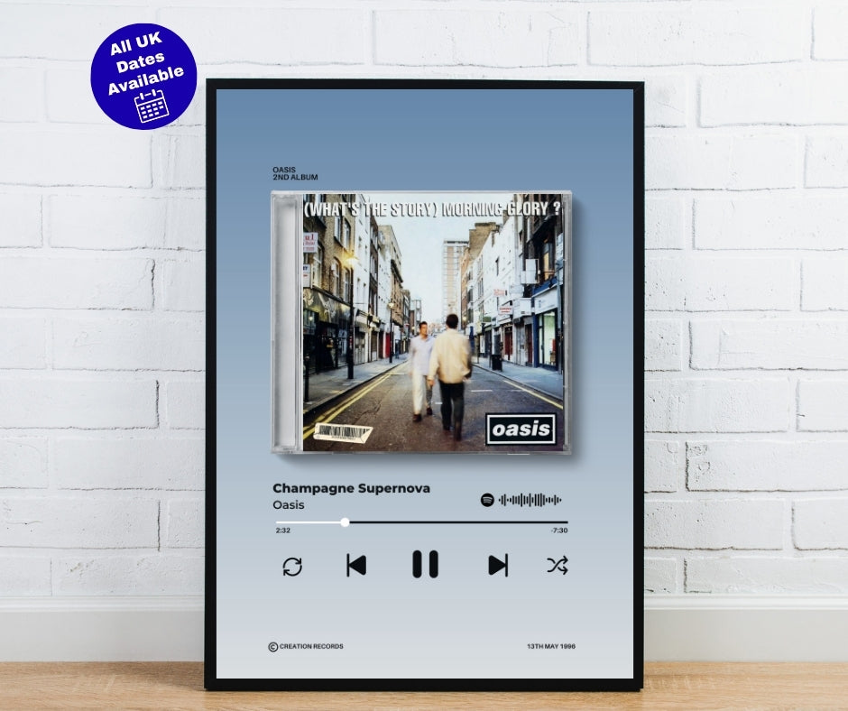 Oasis Morning Glory Custom Song Poster