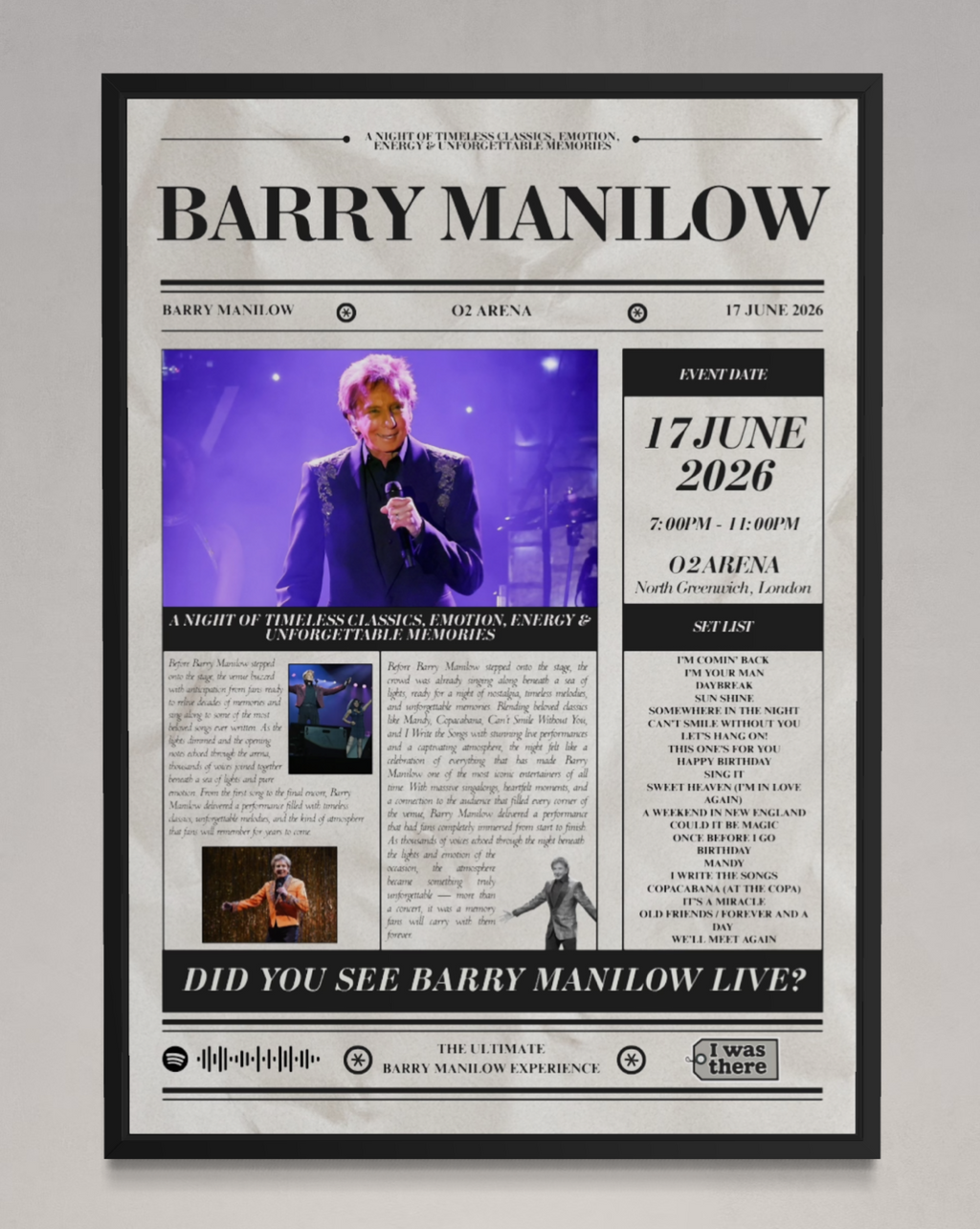 YUNGBLUD - Póster de concierto personalizado estilo periódico