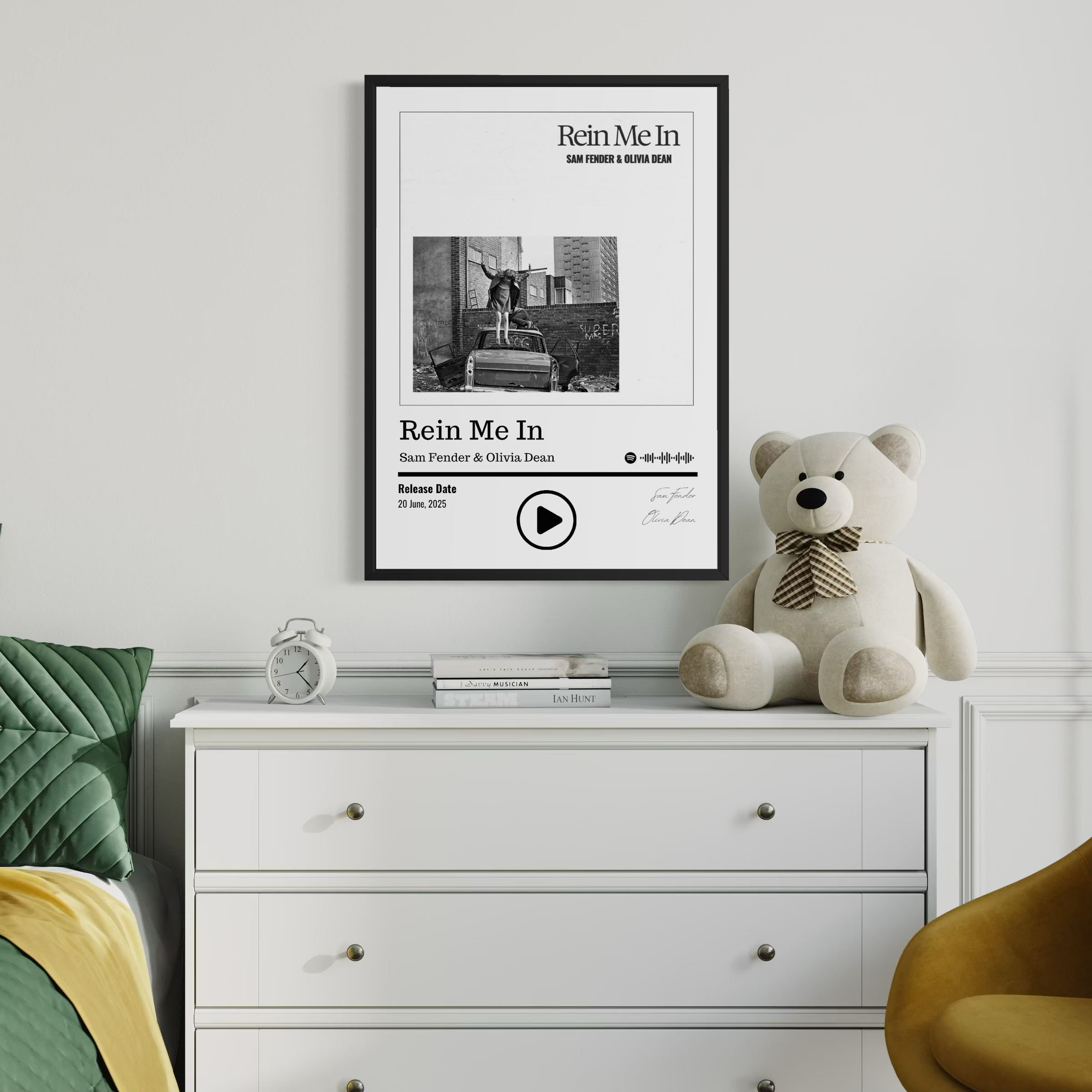 Rein Me In Poster - Sam Fender & Olivia Dean Custom Song Print