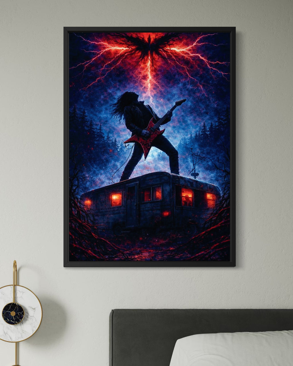 The Guitar Strike - Stranger Things Poster