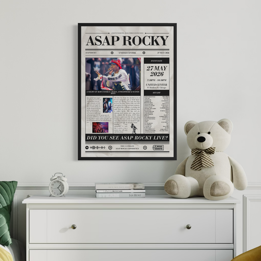ASAP Rocky - Personalised Newspaper Style Concert Poster