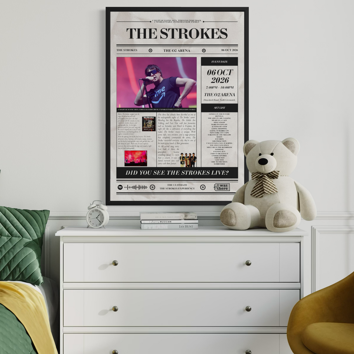 The Strokes - Personalised Newspaper Style Concert Poster