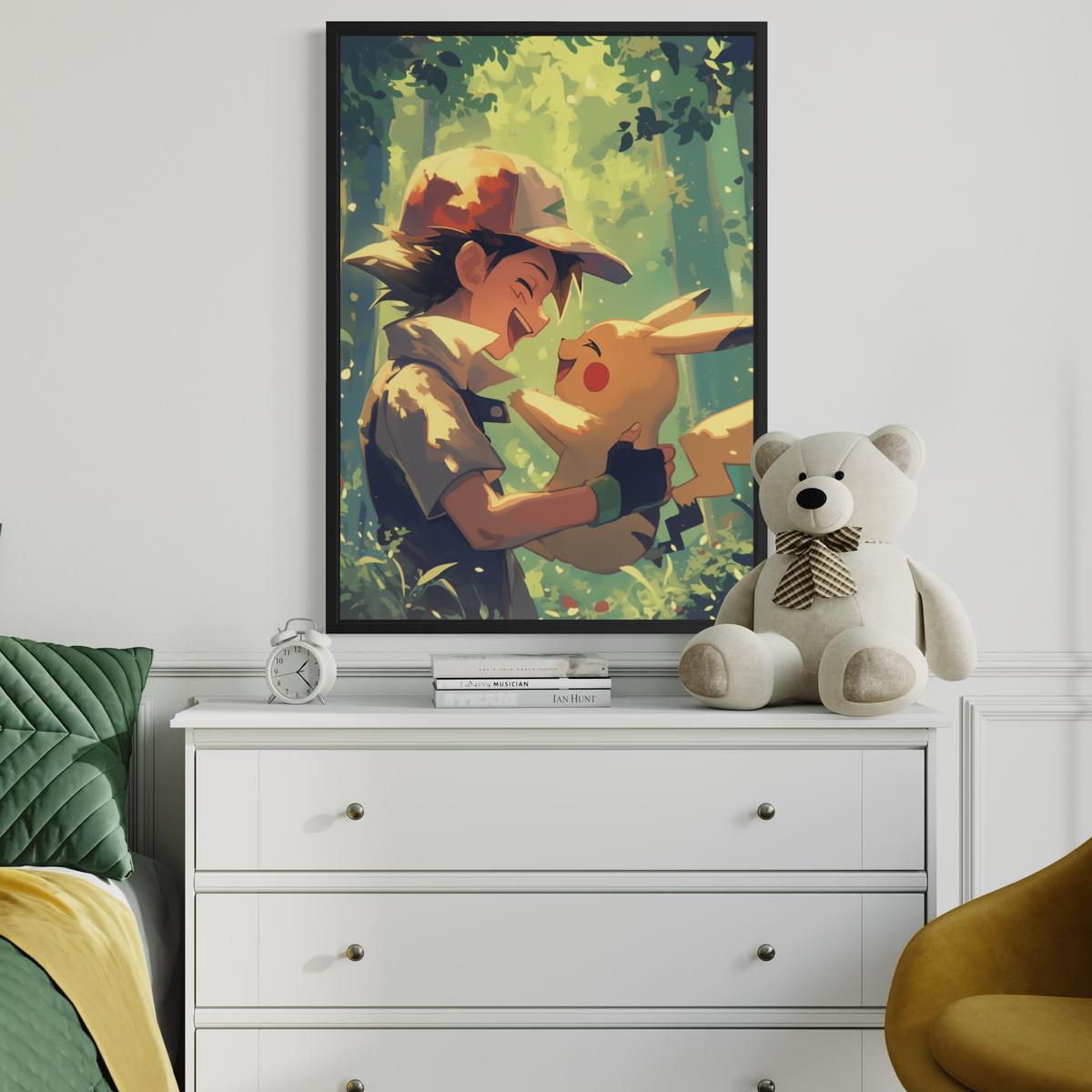 Ash & Pikachu Best Friends - Pokemon Inspired Album Poster