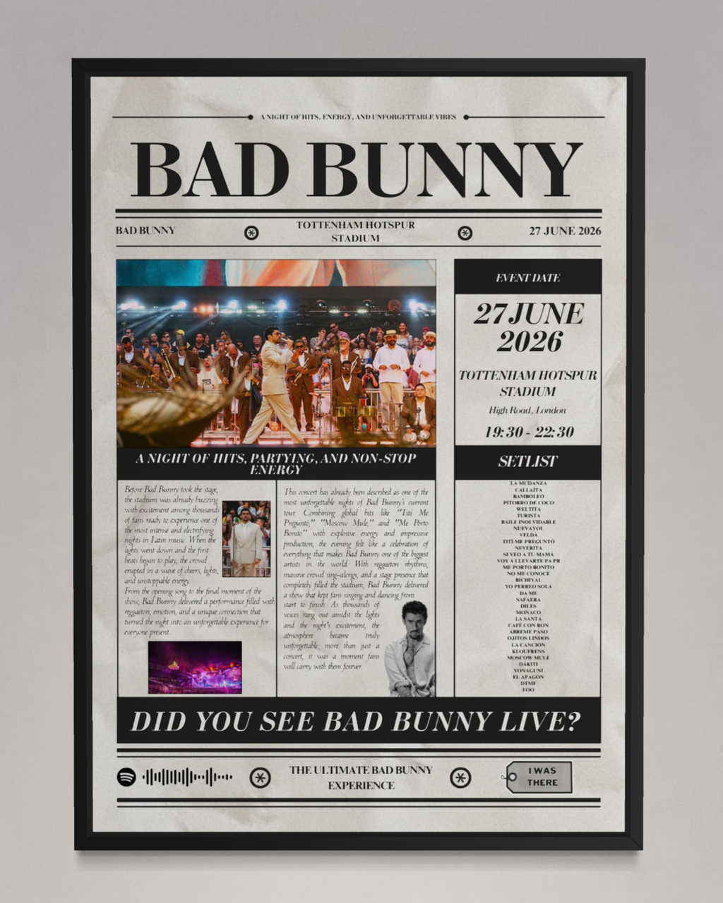 YUNGBLUD – Personalisiertes Konzertposter im Zeitungsstil