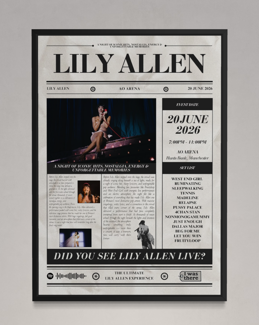 YUNGBLUD – Personalisiertes Konzertposter im Zeitungsstil