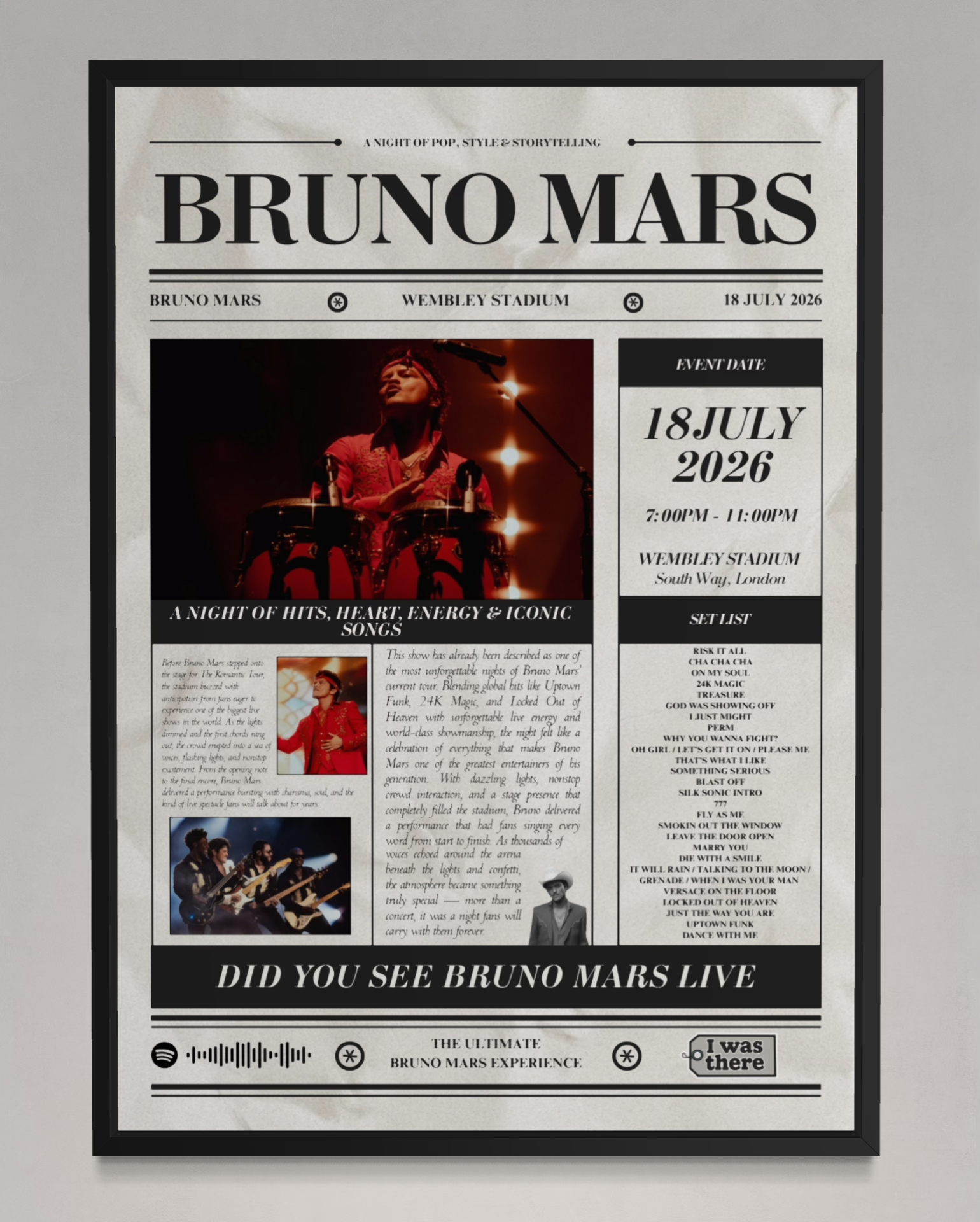 YUNGBLUD - Póster de concierto personalizado estilo periódico