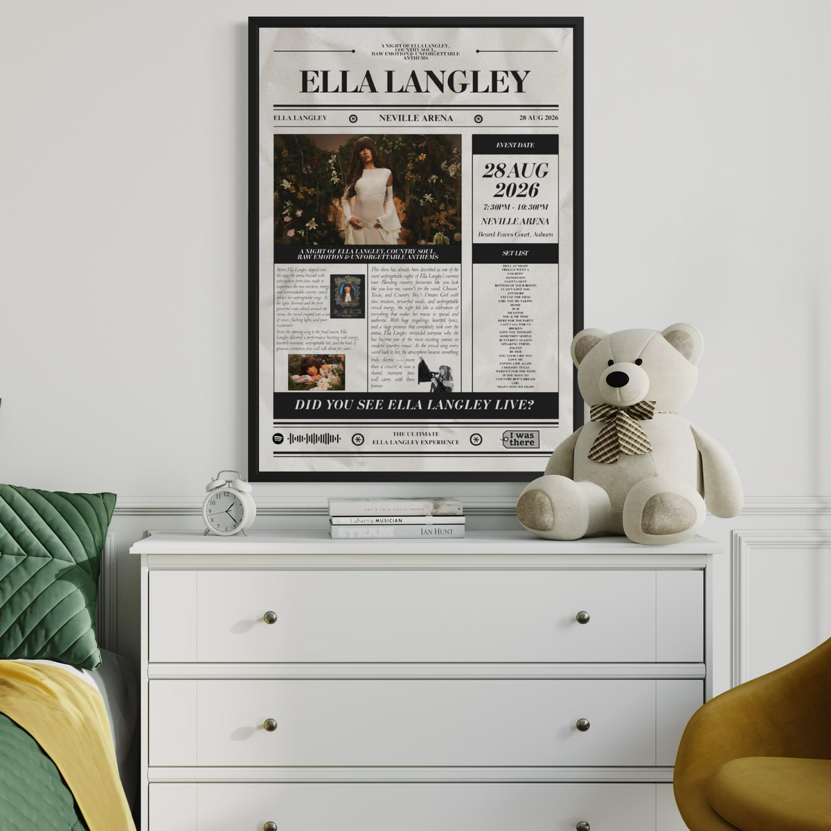 Ella Langley - Personalised Newspaper Style Concert Poster (USA Tour)