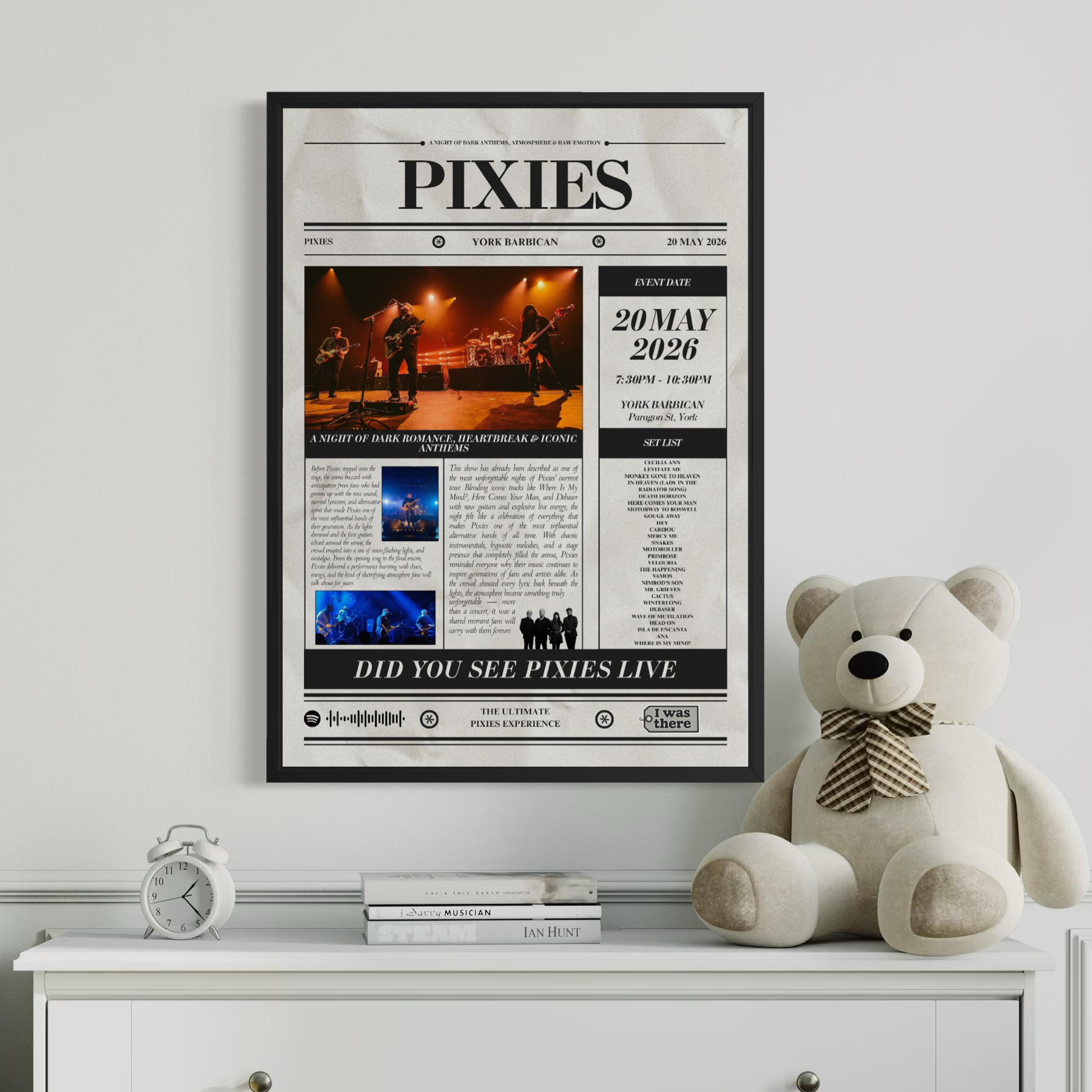 The Charlatans - Gepersonaliseerd Krantenstijl Concertposter