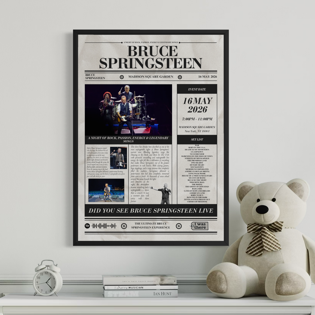 Harry Styles - Gepersonaliseerd Krantenstijl Concertposter (Amsterdam Data)