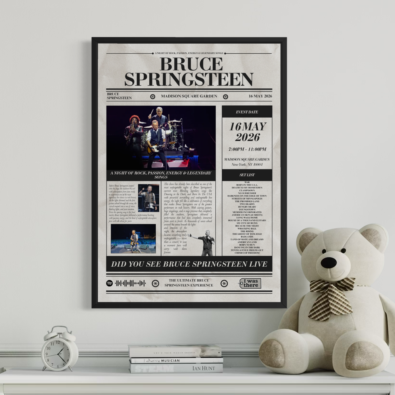 Harry Styles - Gepersonaliseerd Krantenstijl Concertposter (Amsterdam Data)